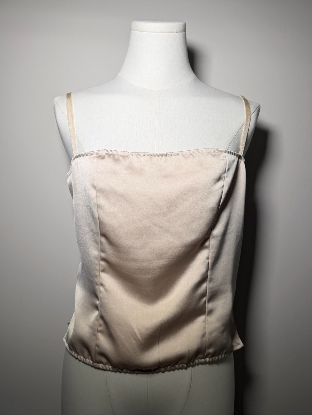 Lioness Cream Satin Spaghetti-Strap Cami